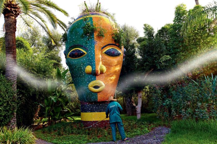 Matière et design au jardin Anima de Marrakech